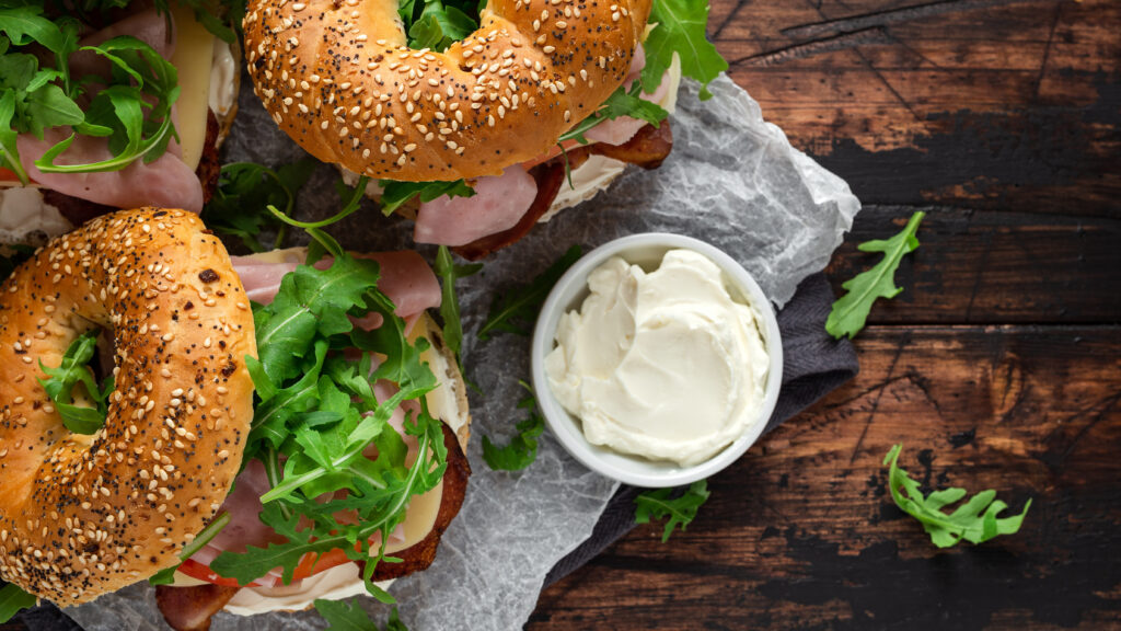 sourdough bagel sandwich 